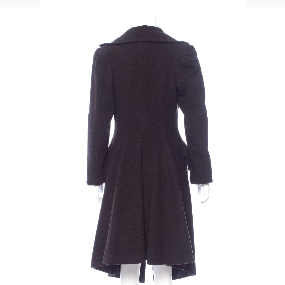 VIVIENNE WESTWOOD ANGLOMANIA VTG Wool PRINCESS COAT Brown Black Stripe 6 M RARE! - Picture 5 of 12